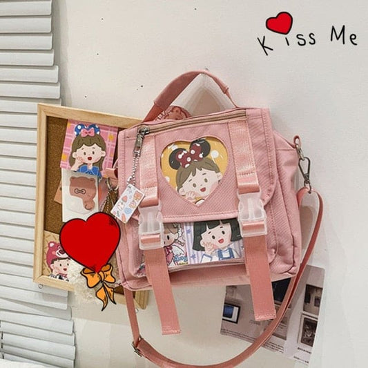 Harajuku Kawaii Backpack With Clear Pocket BM055