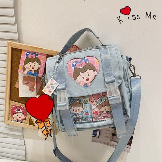 Harajuku Kawaii Backpack With Clear Pocket BM055