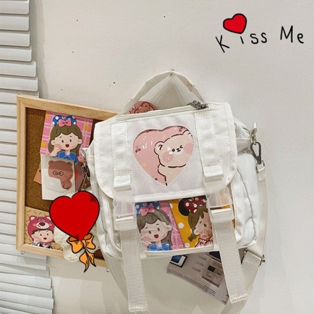 Harajuku Kawaii Backpack With Clear Pocket BM055