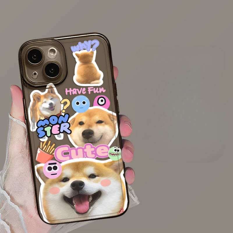 Have Fun Puppy Phone Case - For iPhone 15 / Puppy A-black