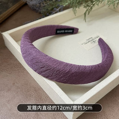 Headband - Ruched - Dark Purple / One Size