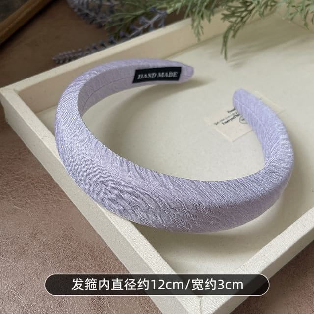 Headband - Ruched - Light Purple / One Size