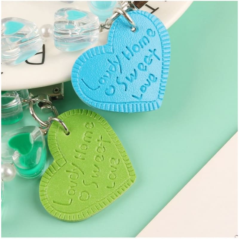 Heart Acrylic Bag Charm Keyring