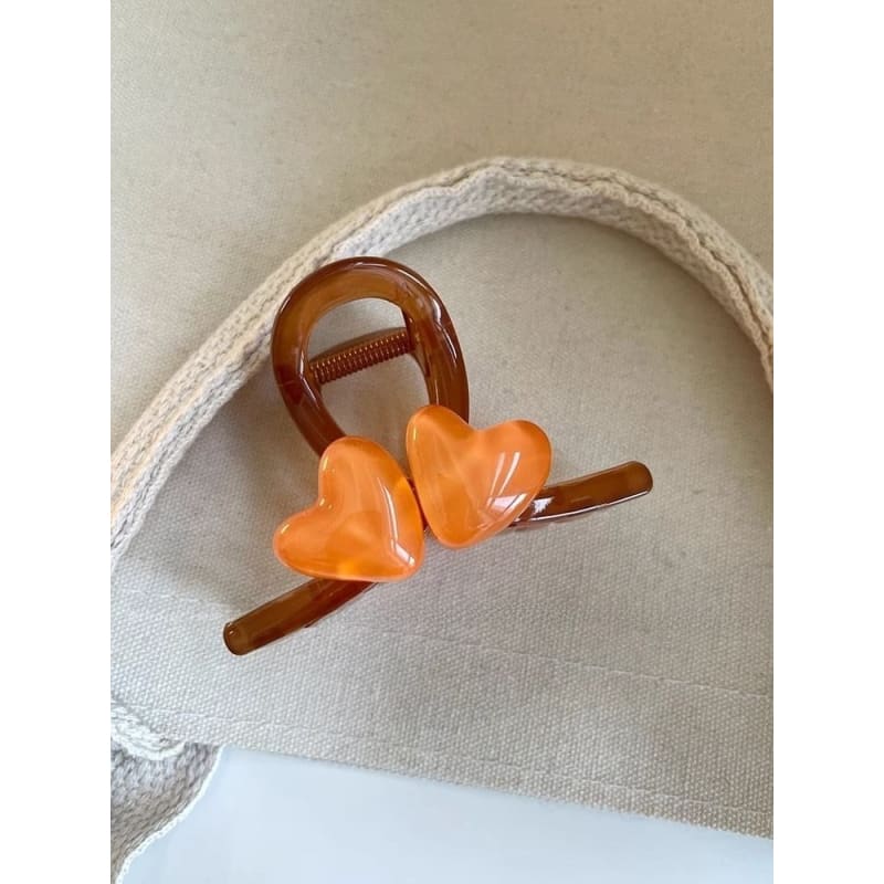 Heart Acrylic Hair Clamp