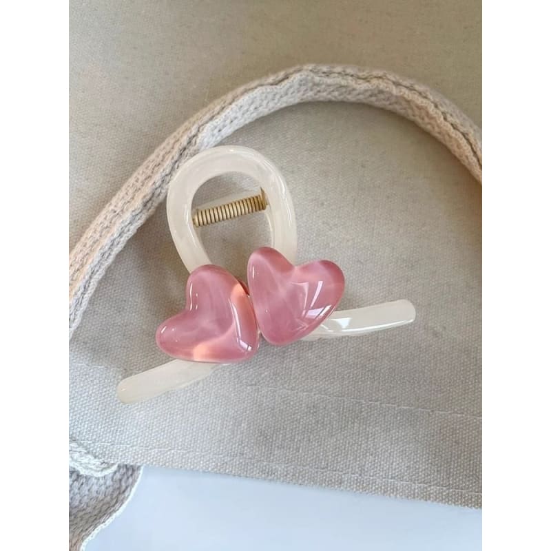 Heart Acrylic Hair Clamp