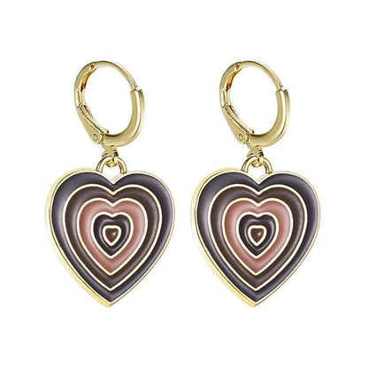 Heart Aesthetic Earrings - Standart / Brown - earrings