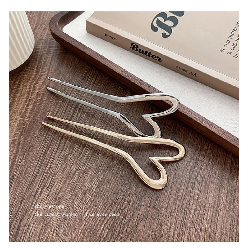 Heart Alloy Hair Stick