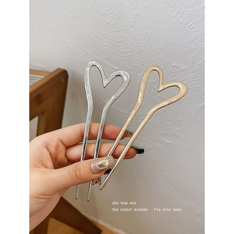 Heart Alloy Hair Stick