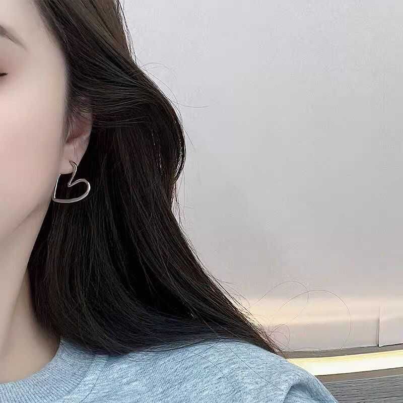 Heart Alloy Hoop Earring