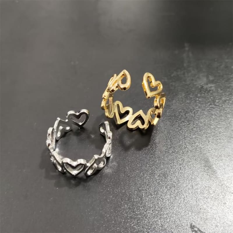 Heart Alloy Open Ring