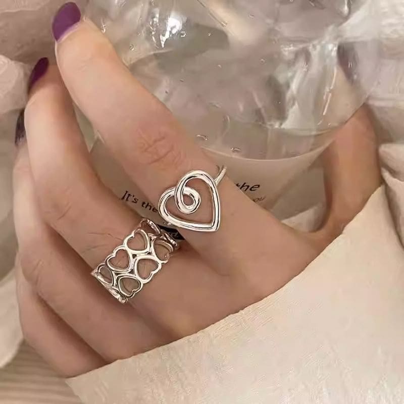 Heart Alloy Open Ring