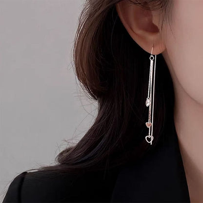 Heart Alloy Threader Earring