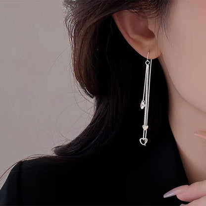 Heart Alloy Threader Earring