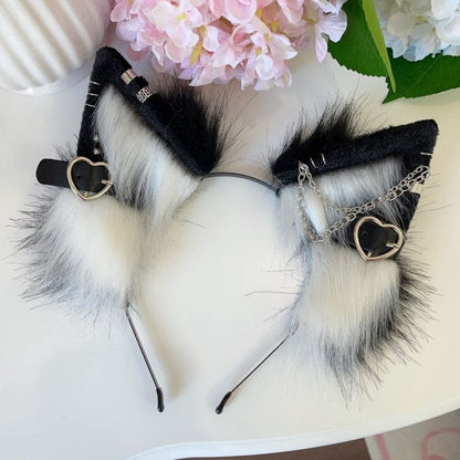 Heart Buckles Halloween Plush Ears