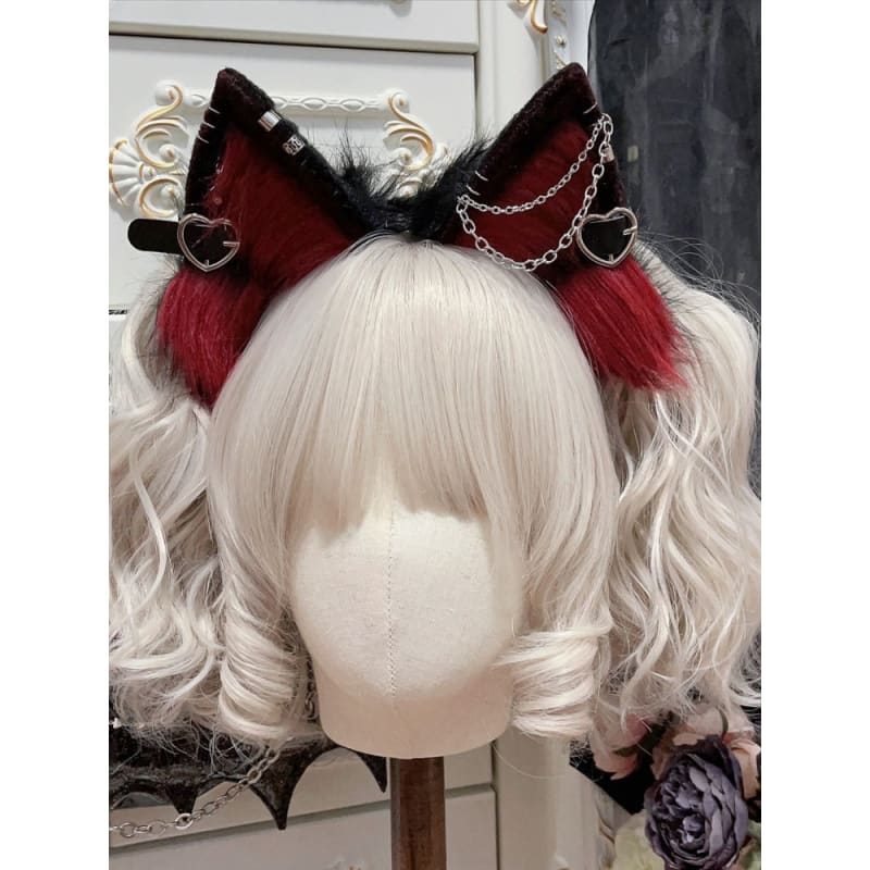 Heart Buckles Halloween Plush Ears