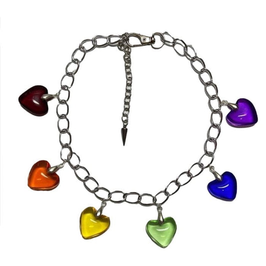 Heart Chain Necklace - Standart / Multi - Necklace