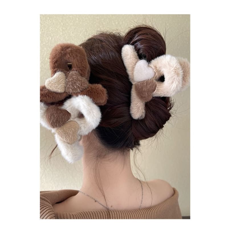 Heart Chenille Hair Clamp