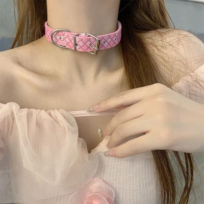 Heart Choker - 1 Pc - Pink / One Size