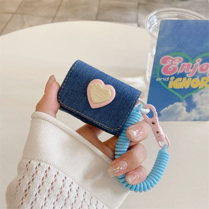 Heart Denim AirPods / Pro Earphone Case Skin - With Spiral