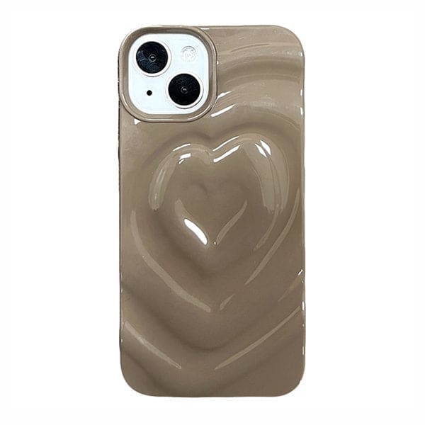 Heart iPhone Case - iPhone 11 / Brown - IPhone Case