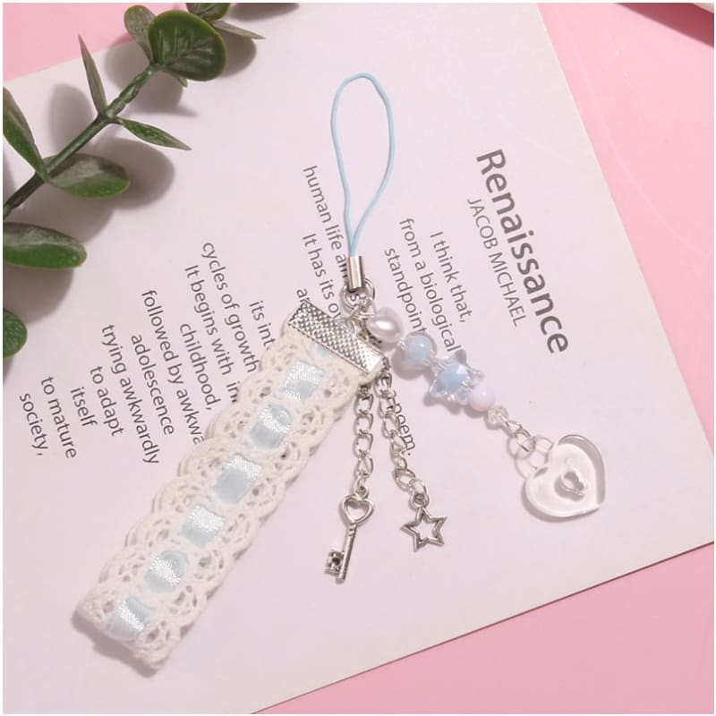 Heart Lace Acrylic Phone Charm (Various Designs)