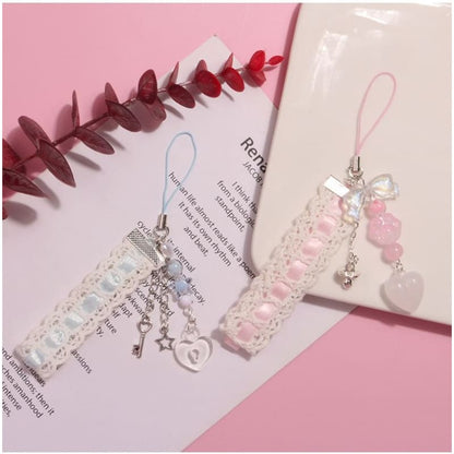 Heart Lace Acrylic Phone Charm (Various Designs)