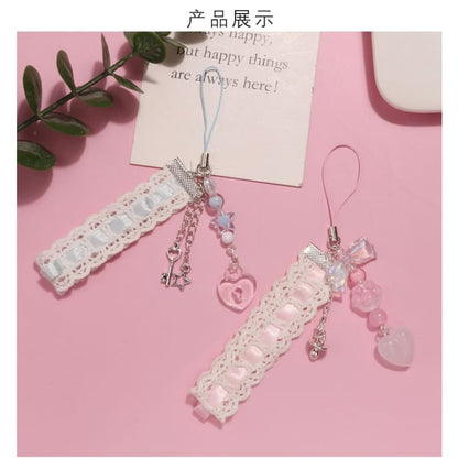 Heart Lace Acrylic Phone Charm (Various Designs)