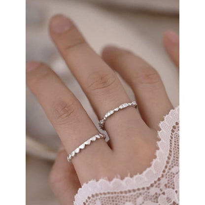 Heart / Rhinestone Alloy Ring