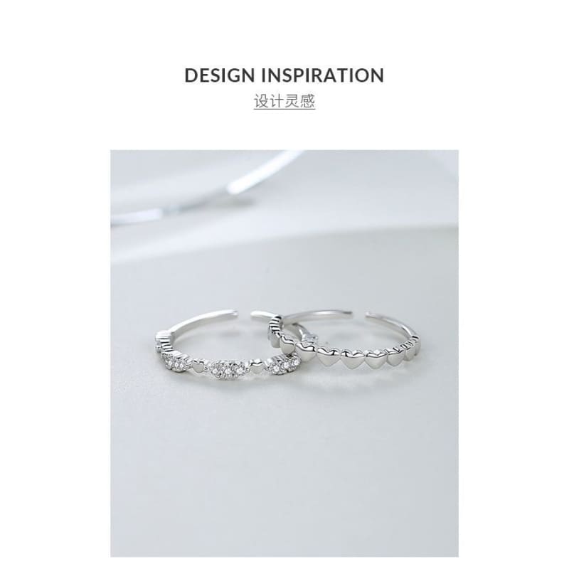 Heart / Rhinestone Alloy Ring