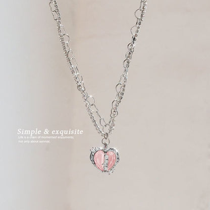 Heart Rhinestone Pendant Alloy Necklace (Various Designs)