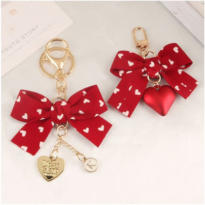 Heart / Ribbon Keyring (Various Designs)