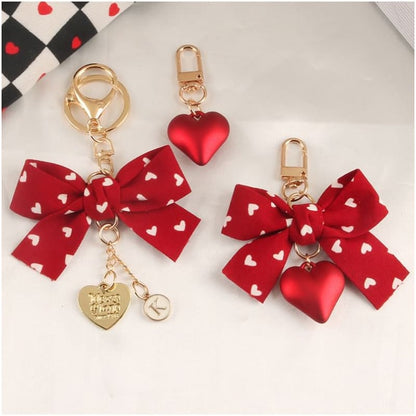 Heart / Ribbon Keyring (Various Designs)