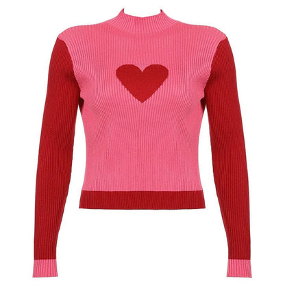 Heart Tender Knit Long-sleeve Top - Tops