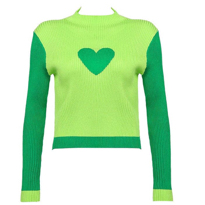 Heart Tender Knit Long-sleeve Top - Tops