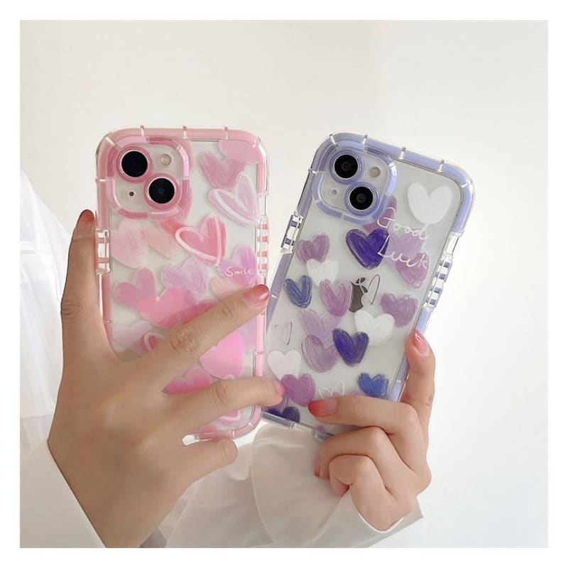 Heart Transparent Phone Case - iPhone 14 Pro Max / 14 Pro