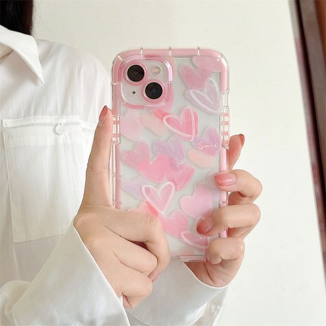 Heart Transparent Phone Case - iPhone 14 Pro Max / 14 Pro