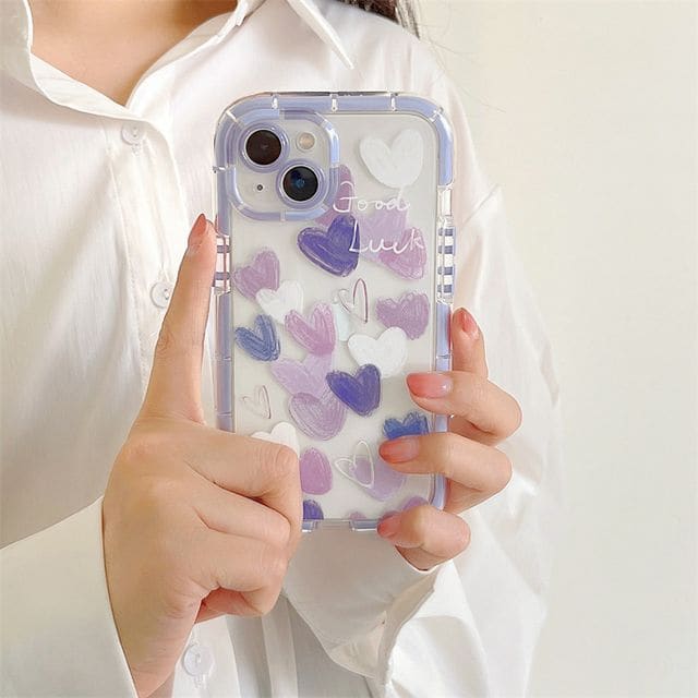 Heart Transparent Phone Case - iPhone 14 Pro Max / 14 Pro