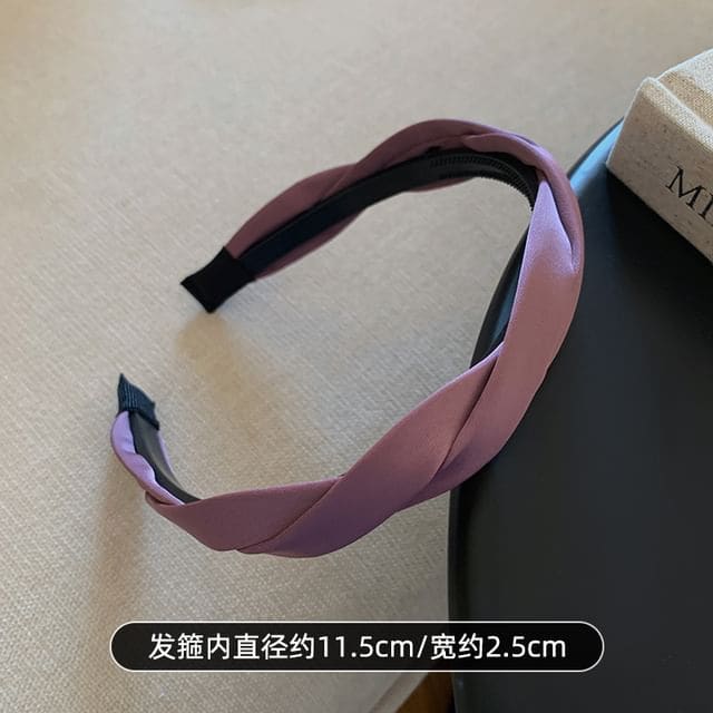 Helical Fabric Headband - 1 Pc - Purplish Pink / One Size