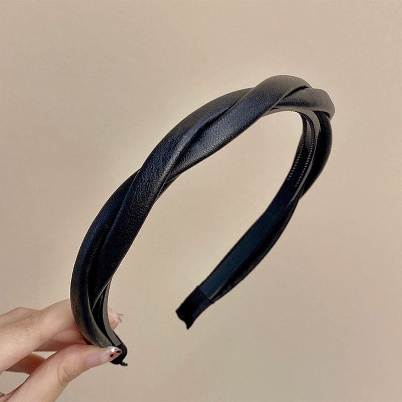 Helical Faux Leather Headband