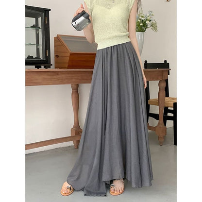 High Rise Plain Asymmetrical Maxi