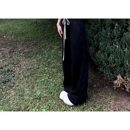 High Rise Plain Wide Leg Pants (Various Designs)