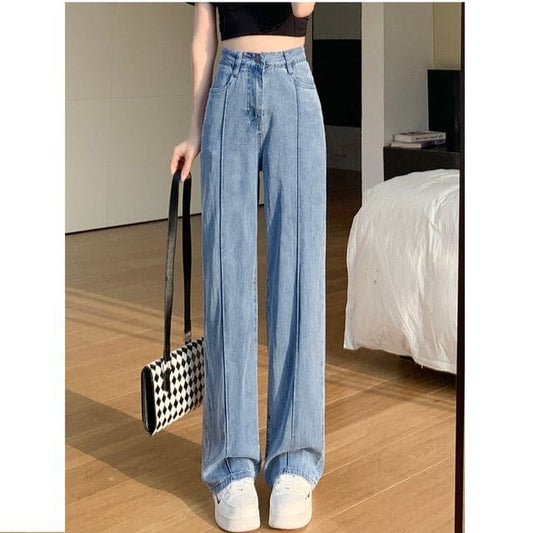 High Rise Straight Leg Jeans