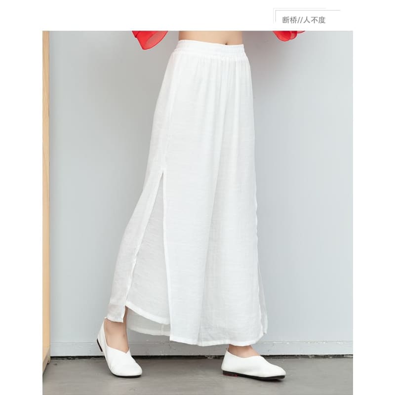 High Waist Layered Wide Leg Pants