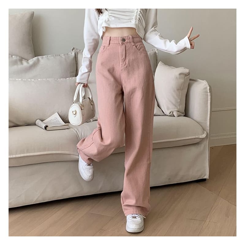 High Waist Loose Fit Jeans