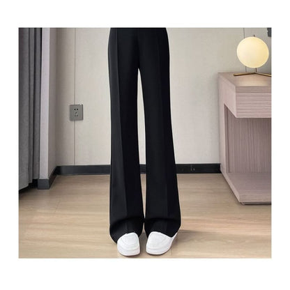 High Waist Plain Bootcut Dress Pants (Various Designs)