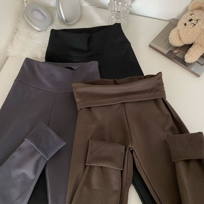 High Waist Plain Leggings