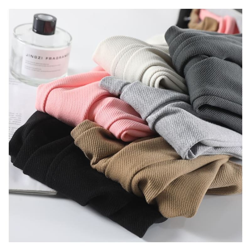 High Waist Plain Pocketed Drawstring Wide Leg Sweatpants