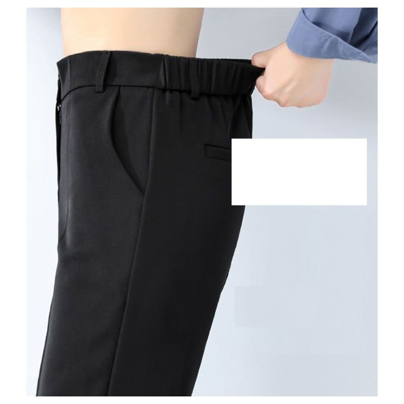 High Waist Plain Straight Leg Suit Pants