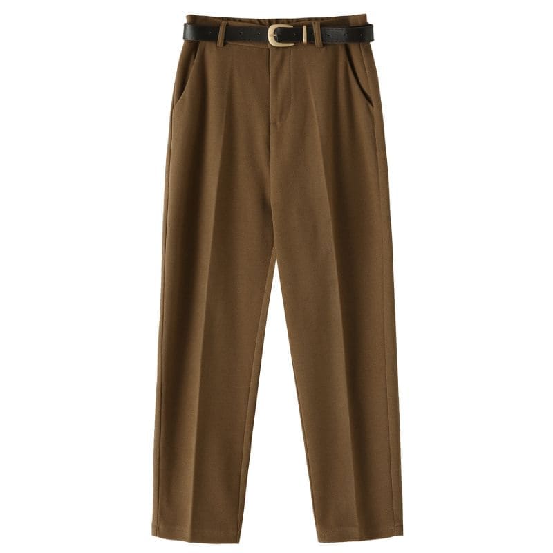 High Waist Plain Tapered Suit Pants