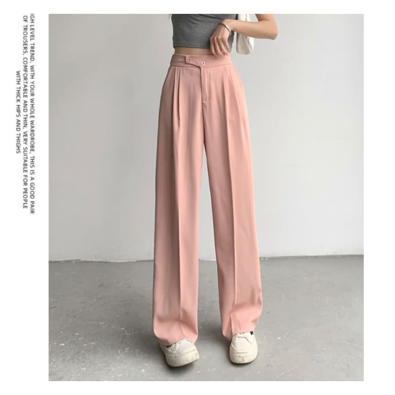 High-Waist Wide-Leg Dress Pants